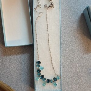 Touchstone Crystal Aqua and Teal Necklace